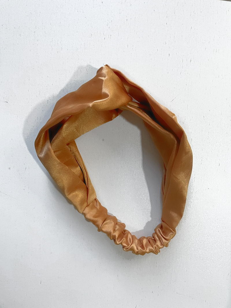 Gold Satin Headwrap